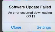 Při instalaci iOS došlo k chybě – co dělat?